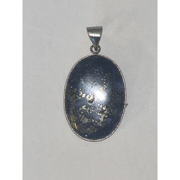 Oval Lapis Lazuli Gemstone Pendant - Picture 11 of 13